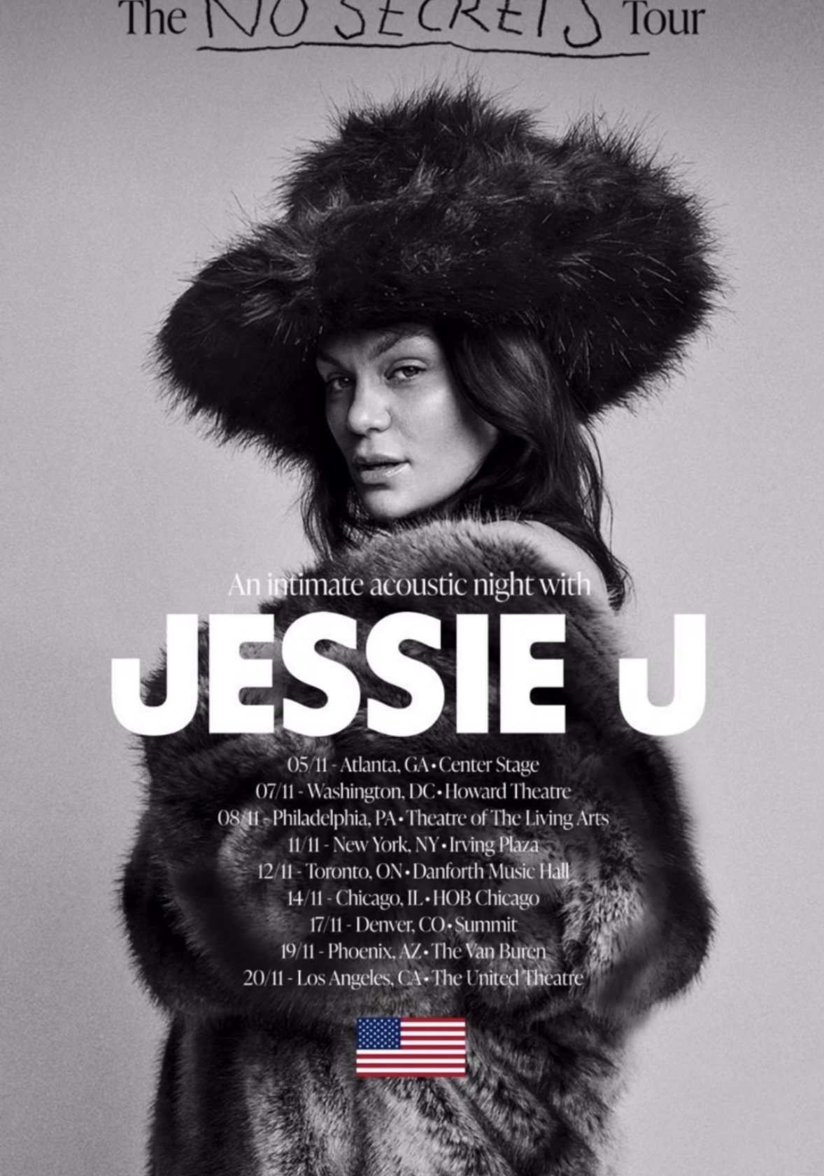 Jessie J No Secrets North America tour poster
